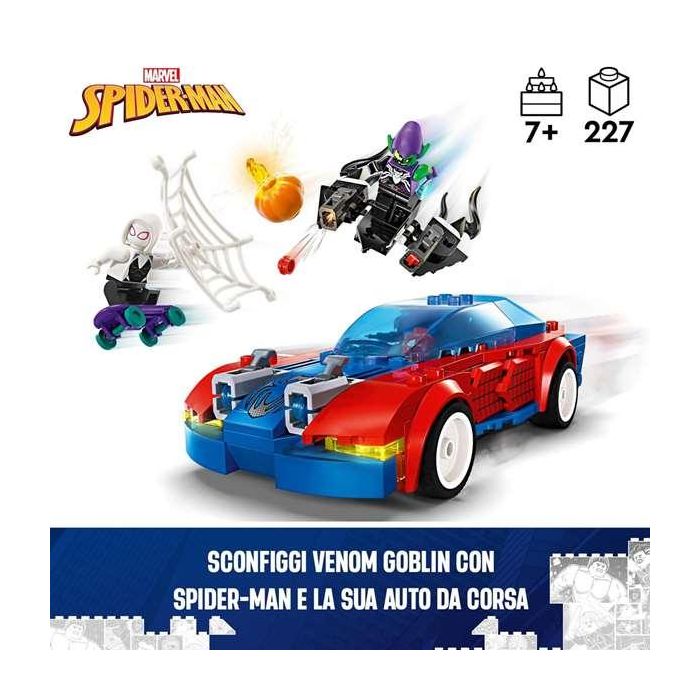 Juego de construccion coche de carreras de spider-man y duende verde venomizado lego marvel 3 Juego de construccion coche de carreras de spider-man y duende verde venomizado lego marvel 3