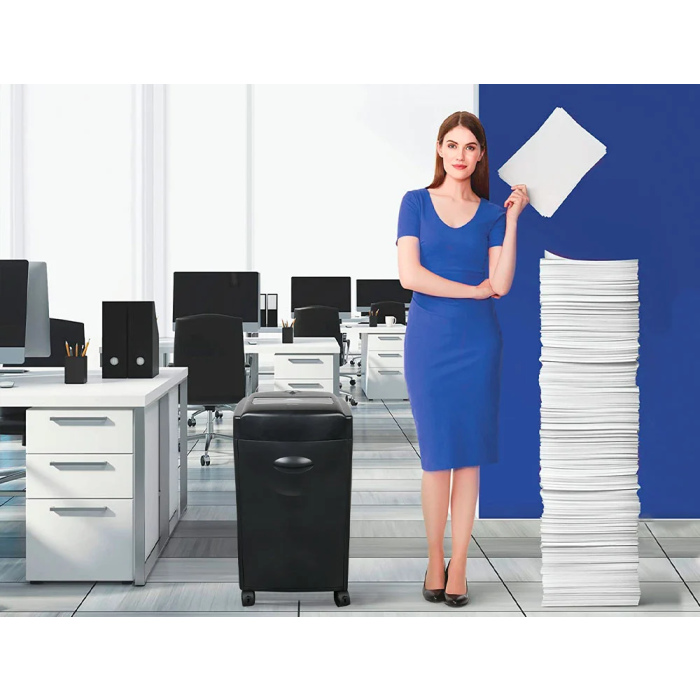 Q-connect Destructora KF15553: 15 Hojas, Corte Partículas 4x30mm, Nivel Seguridad P-4, Papelera 35L, Destruye Grapas, Clips, CDs y Tarjetas 9 Q-connect Destructora KF15553: 15 Hojas, Corte Partículas 4x30mm, Nivel Seguridad P-4, Papelera 35L, Destruye Grapas, Clips, CDs y Tarjetas 9