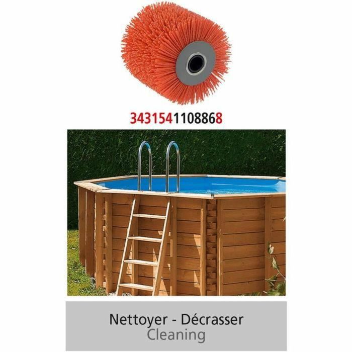 Cepillo de alambre abrasivo de nylon FARTOOLS rojo para rex120c y rex200 1 Cepillo de alambre abrasivo de nylon FARTOOLS rojo para rex120c y rex200 1