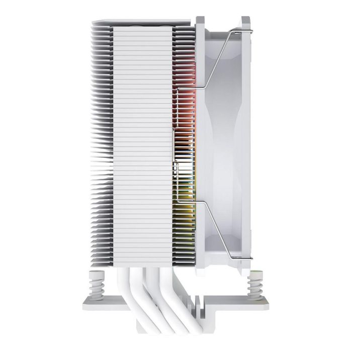 FSP NP5-WA Refrigerador de aire para CPU, 4 tubos de calor, LED multicolor, ventilador 120mm, compatibilidad AMD AM5/AM4 Intel LGA 1851/1700/1200, Blanco 5