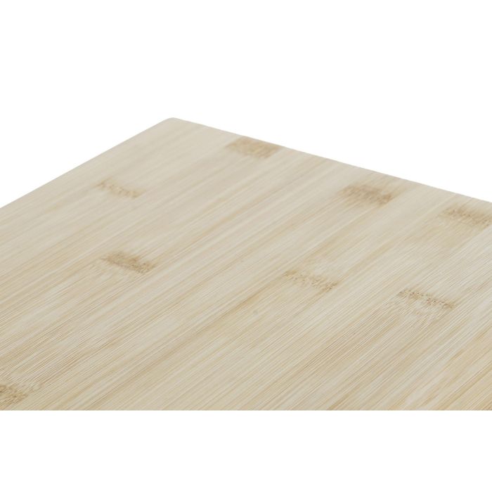 DKD Home Decor Tabla Cortar Bambu Inox Natural Plateado Bandeja 21.5 x 4.2 x 28 cm Set de 2 1
