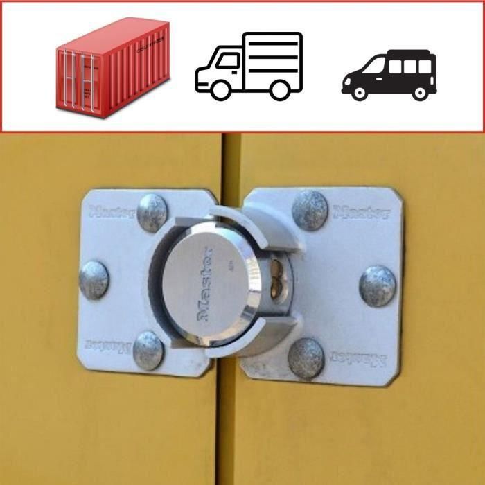 Candado para Puerta de Furgoneta - MASTER LOCK - 736EURD - Candado Redondo + Cerrojo 2