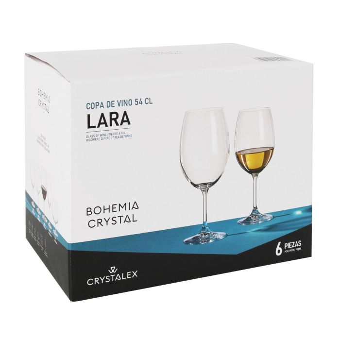 Set 6 Copas Vino Cristal Bohemia 540 cc Lara (4 Cajas) 2 Set 6 Copas Vino Cristal Bohemia 540 cc Lara (4 Cajas) 2