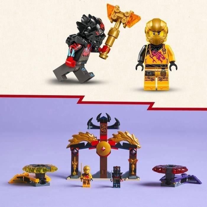 LEGO 71826 Ninjago Pack Combate Spinjitzu del Dragón con Minifiguras Arin y Ras y Spinners 2