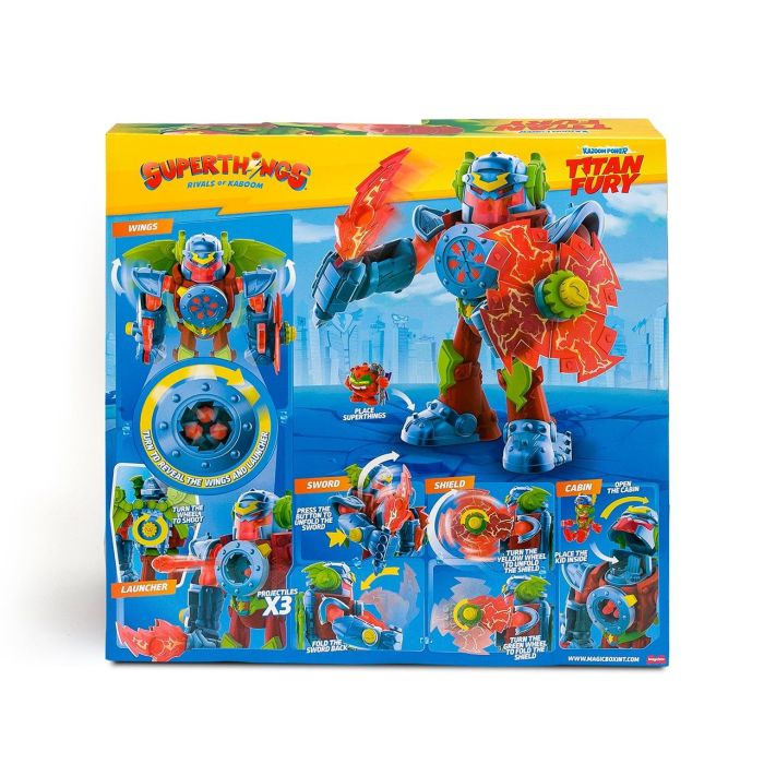 Superthings Figura S Titan Fury con Ruedas y Alas Extensibles - 40x40x17 cm - Edad +4 años 4 Superthings Figura S Titan Fury con Ruedas y Alas Extensibles - 40x40x17 cm - Edad +4 años 4