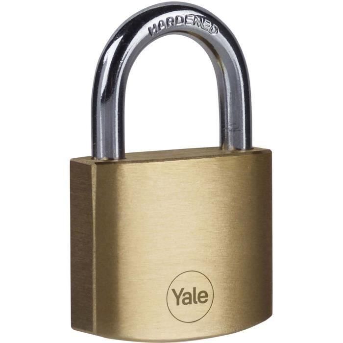 Juego de 4 candados de latón - YALE - Y110B/40/122/4 - 40 mm - Arco de acero - 3 llaves - Taquilla escolar, vestuario deportivo, armario 1 Juego de 4 candados de latón - YALE - Y110B/40/122/4 - 40 mm - Arco de acero - 3 llaves - Taquilla escolar, vestuario deportivo, armario 1