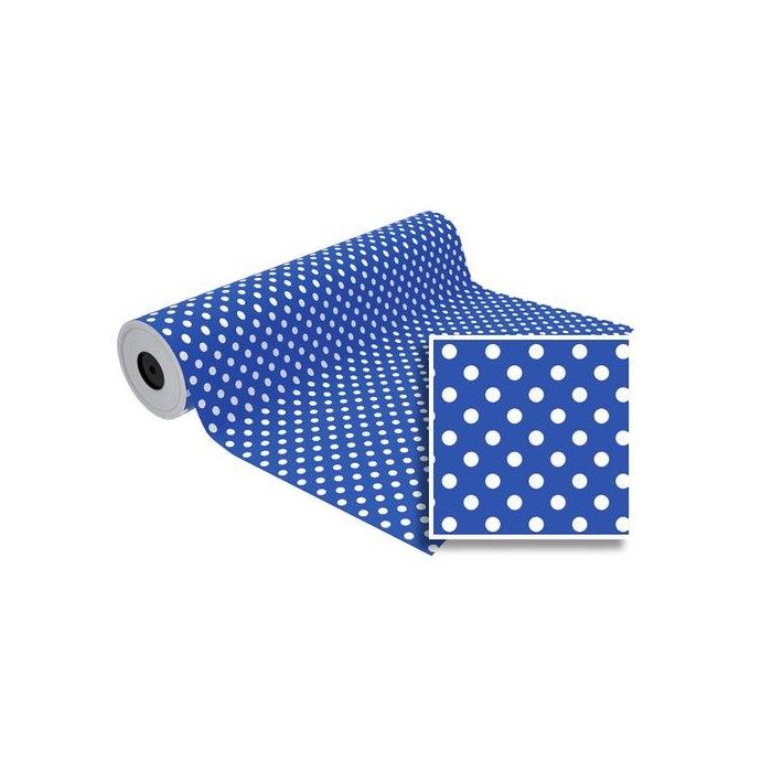 Papel De Regalo Bobina Basika 31 Cm X 80 M (2 Kg Aprox.) Lunares (Ln1501-Aj 31 Cm)