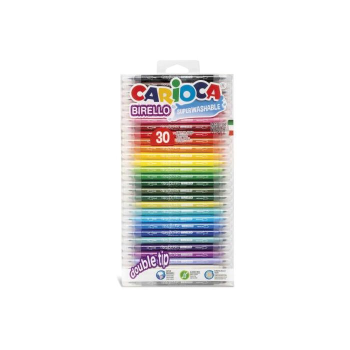 Carioca Rotulador Birello Doble Punta Blister 30 Unidades Colores Surtidos Tinta Superlavable