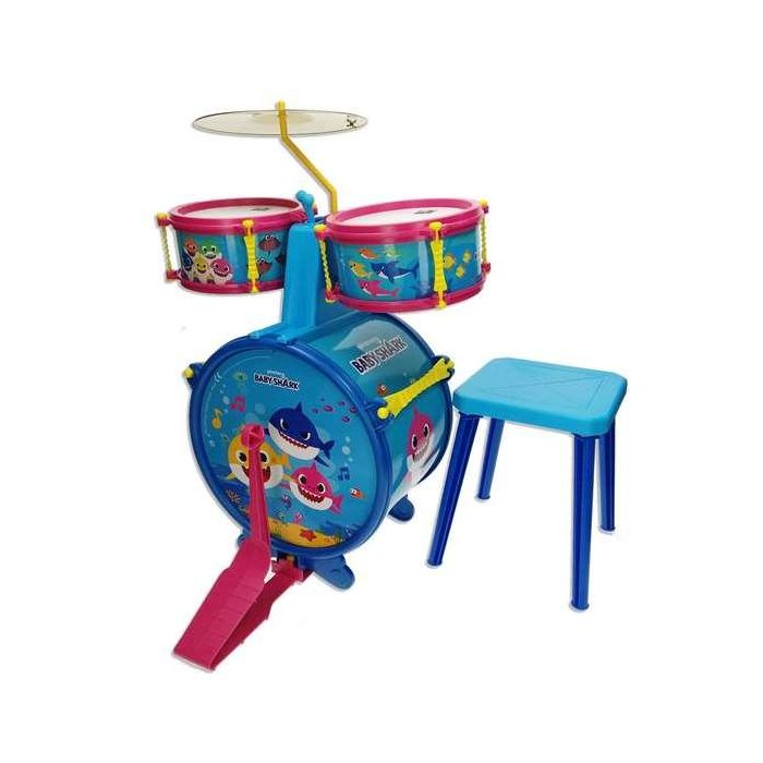 Bateria sencilla c/banqueta baby shark 2