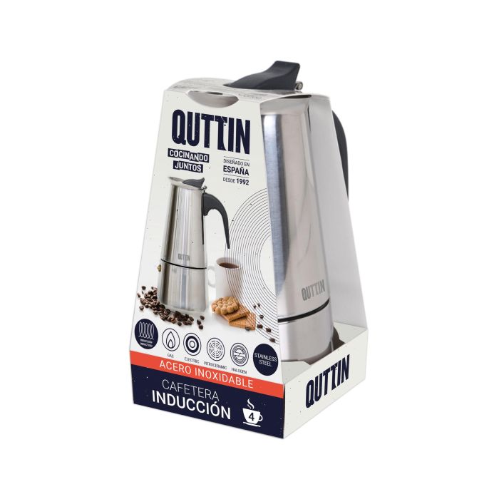 Cafetera Inducción 4 Servicios Inox Quttin - Inde (6 Unidades) 5 Cafetera Inducción 4 Servicios Inox Quttin - Inde (6 Unidades) 5