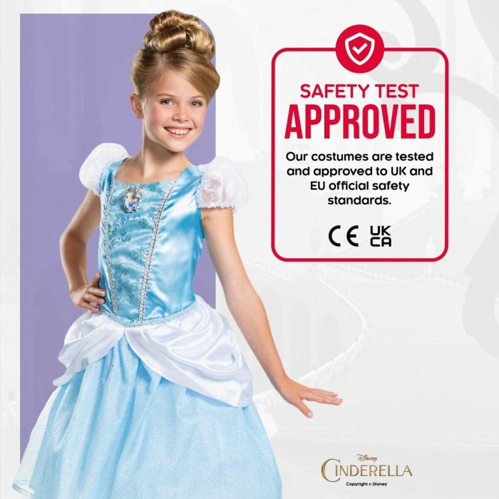 Jakks Pacific Disfraz Cenicienta Disney Princesas Deluxe Talla S (5-6 años) 3