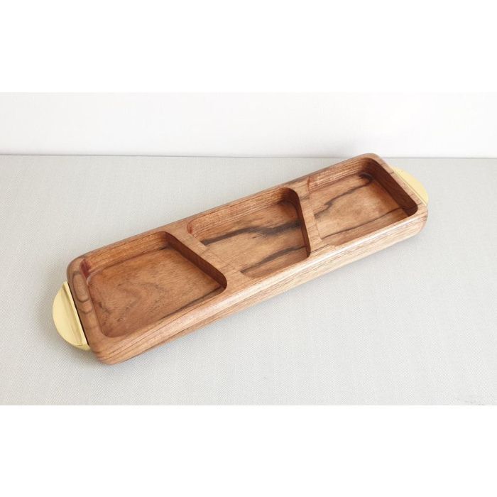 Bandeja Basicos DKD Home Decor Natural Dorado 12.7 x 4.5 x 45 cm 0 Bandeja Basicos DKD Home Decor Natural Dorado 12.7 x 4.5 x 45 cm 0