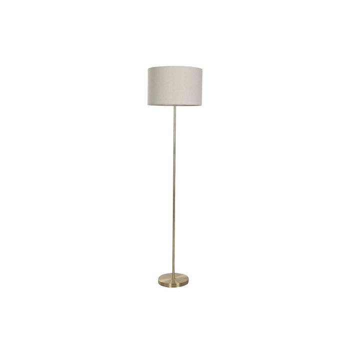 DKD Home Decor Lámpara de Pie Glam Dorado Crudo, de Metal y Lino, con bombilla E27 50W, desmontable, 37x150x37 cm 1 DKD Home Decor Lámpara de Pie Glam Dorado Crudo, de Metal y Lino, con bombilla E27 50W, desmontable, 37x150x37 cm 1