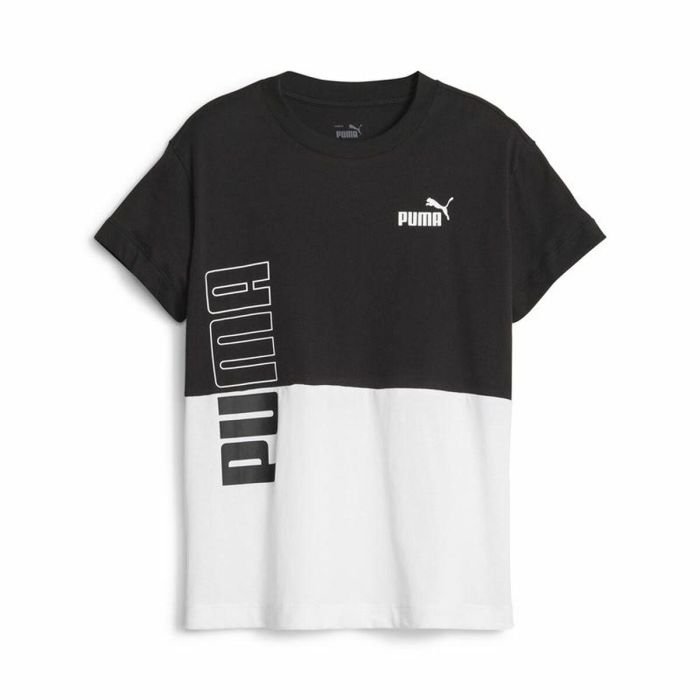 Camiseta de Manga Corta Infantil Puma Power Colorblock Blanco Negro 7-8 Años 0 Camiseta de Manga Corta Infantil Puma Power Colorblock Blanco Negro 7-8 Años 0