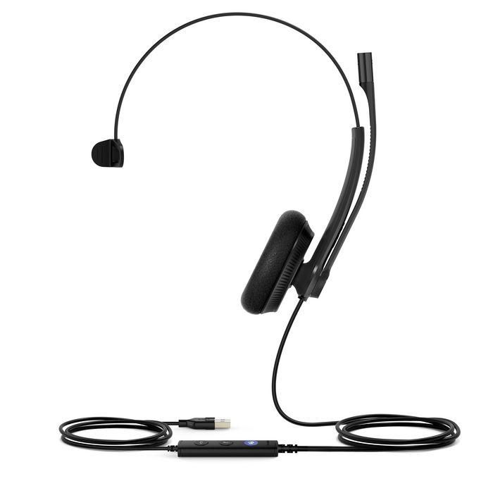 Yealink UH34 Lite Mono Teams Auriculares USB Profesionales con Cable, Ligeros, Optimizados para Voz, 20 Hz-20 kHz