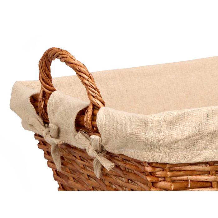 Cesto Asas Mimbre Rectangular Kipit 52X30CM (12 Unidades) 3 Cesto Asas Mimbre Rectangular Kipit 52X30CM (12 Unidades) 3
