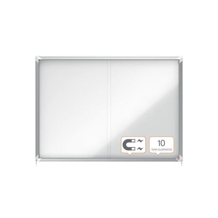 Vitrina De Anuncios Nobo Premium Plus Con Puerta Corredera Fondo Magnetico 18 X Din A4 Hojas 997x1412x54 mm 5