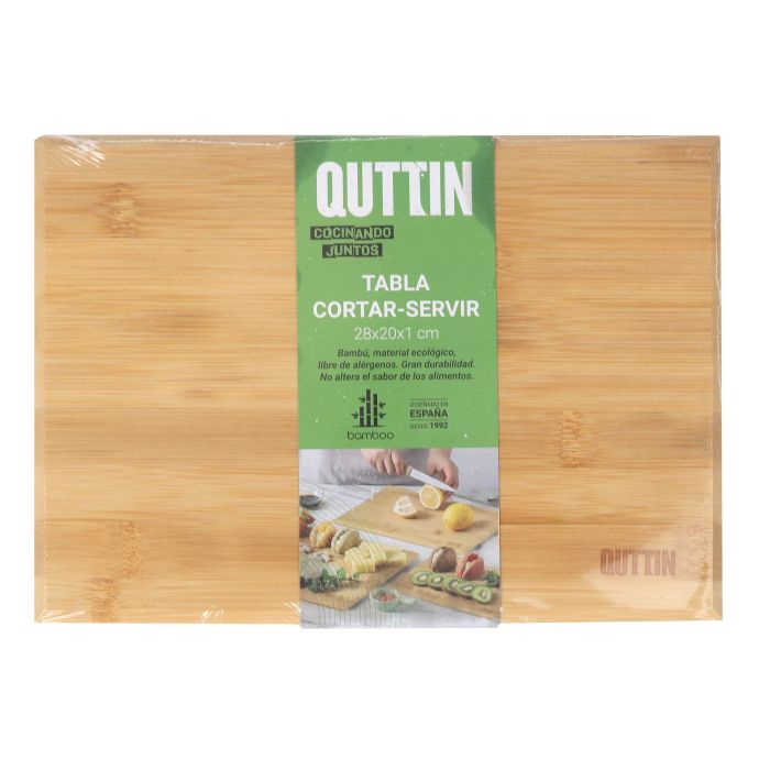 Quttin Tabla de Cortar y Servir Bambú 28 x 20 cm (12 Unidades) 2
