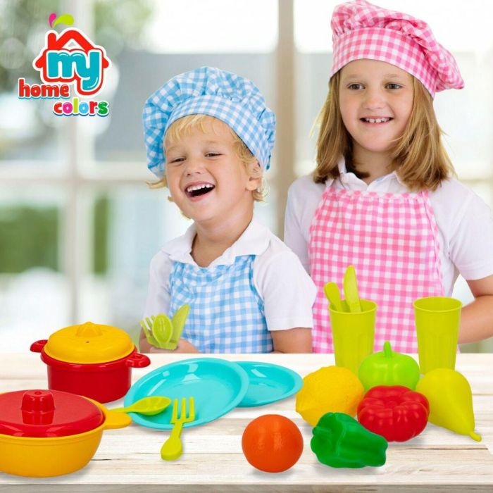 Set de Alimentos de Juguete Colorbaby Menaje y utensilios de cocina 20 Piezas (12 Unidades) 5