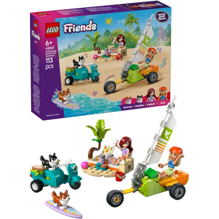 LEGO 42641 Friends Mascotas Surferas y Aventura sobre Ruedas, Set de Construcción de Playa con Corgis y 2 Minipersonajes, Juguete para Niños +6 años 2 LEGO 42641 Friends Mascotas Surferas y Aventura sobre Ruedas, Set de Construcción de Playa con Corgis y 2 Minipersonajes, Juguete para Niños +6 años 2
