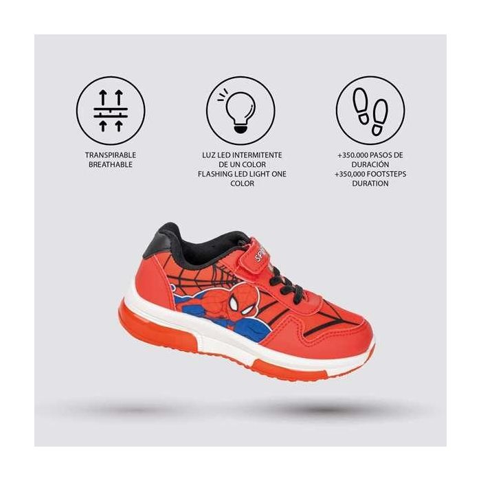 Zapatillas Deportivas con LED Spider-Man Rojo