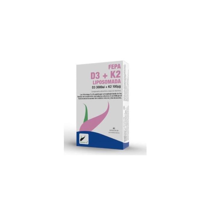 Fepa-Vitamina D3+K2 Liposomado 40Cap.