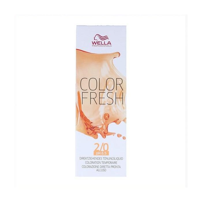 Wella Color Fresh Tinte Semipermanente 2/0 - Negro 75 ml Potenciador del Color