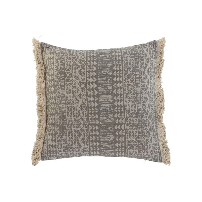 Cojin Boho DKD Home Decor Natural Gris 8 x 45 x 45 cm