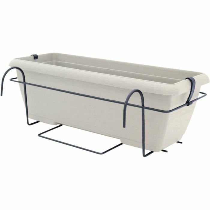 Jardinera Garden ID Blanco Efecto piedra 50 cm 1 Jardinera Garden ID Blanco Efecto piedra 50 cm 1