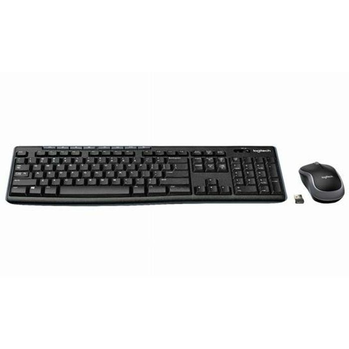 Teclado y Ratón Inalámbrico Logitech DESKTOP MK270 Negro Qwerty Español (6 Unidades) 1