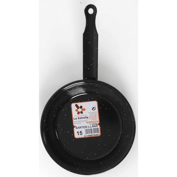 La Estrella Sarten Llana Bordonada Jaspeada 15 cm (12 Unidades)