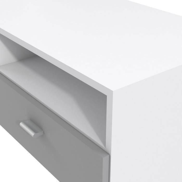 FINLANDEK Base para TV HELPPO contemporánea y gris mate - 95 cm de ancho 1 FINLANDEK Base para TV HELPPO contemporánea y gris mate - 95 cm de ancho 1