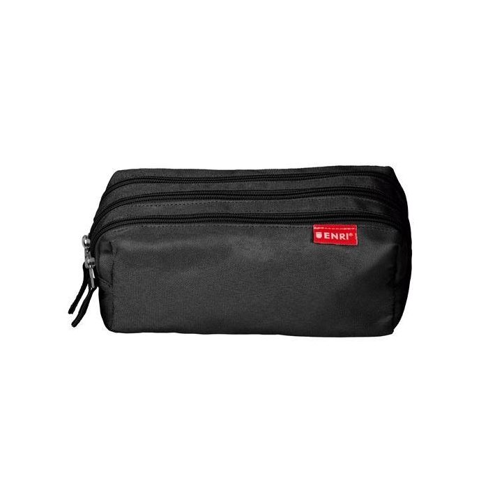 Enri Estuche 3 Cremalleras Poliéster Negro (5 Unidades) (5 Unidades)