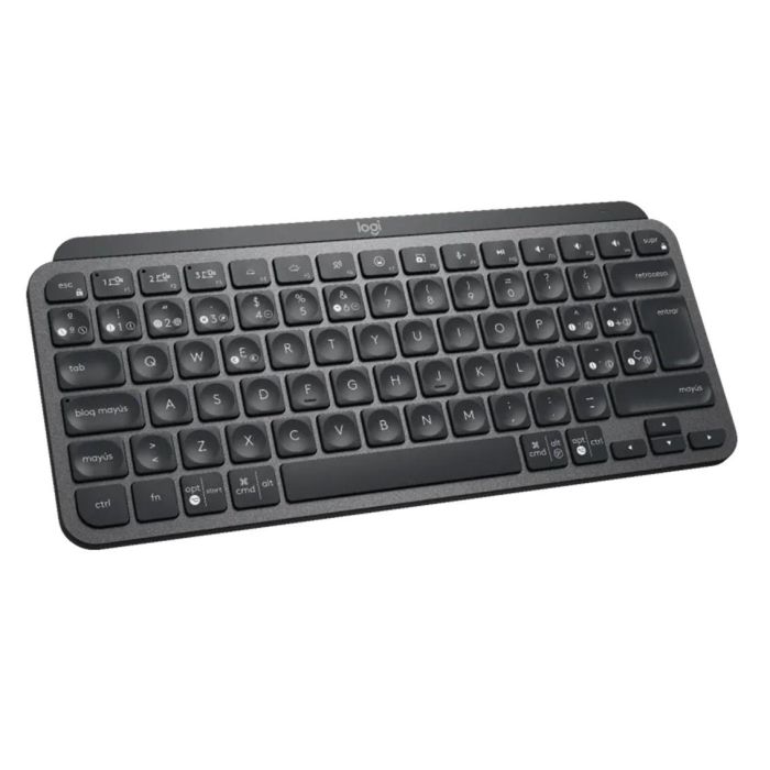 Logitech MX Keys Mini Grafito Teclado Inalámbrico Retroiluminado Ergonómico Compacto para Creadores Multidispositivo Bluetooth Batería USB-C 1