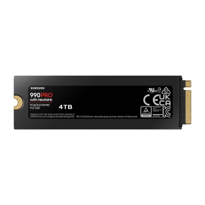 Samsung 990 PRO SSD M.2 4TB NVMe PCIe 4.0 x4 Lectura 7450MB/s con Disipador Retail