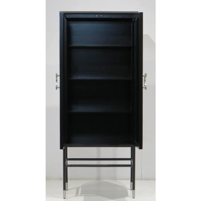 DKD Home Decor Armario Moderno Negro Gris 2 Puertas 40 x 181 x 75 cm 1