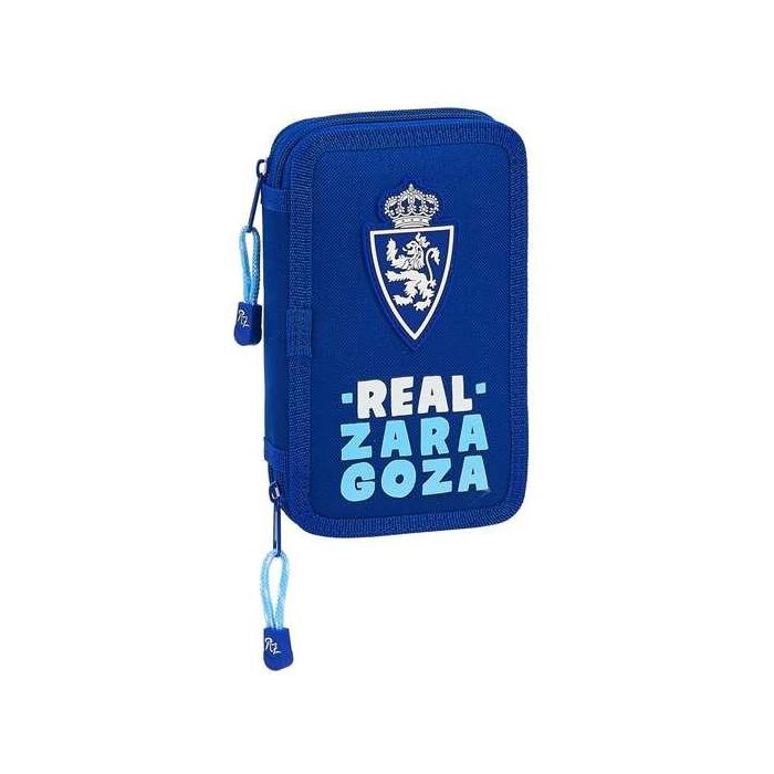 Plumier Doble Real Zaragoza Azul 12.5 x 19.5 x 4 cm (28 piezas)
