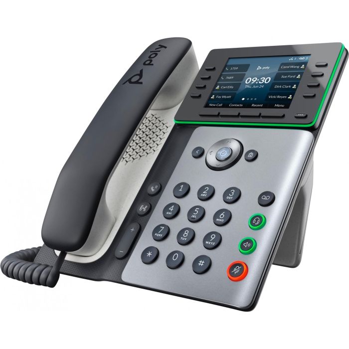 HP Poly Edge E350 IP Phone PoE, Terminal con cable, 8 líneas, Pantalla IPS 3.5", Gigabit Ethernet, Wi-Fi, Bluetooth 5 HP Poly Edge E350 IP Phone PoE, Terminal con cable, 8 líneas, Pantalla IPS 3.5", Gigabit Ethernet, Wi-Fi, Bluetooth 5