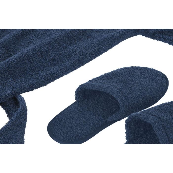 DKD Home Decor Albornoz de Baño Estilo Básico para Hombre de Algodón 400gsm Azul - Set de 2 unidades (120cm Alto x 63cm Ancho) 2 DKD Home Decor Albornoz de Baño Estilo Básico para Hombre de Algodón 400gsm Azul - Set de 2 unidades (120cm Alto x 63cm Ancho) 2