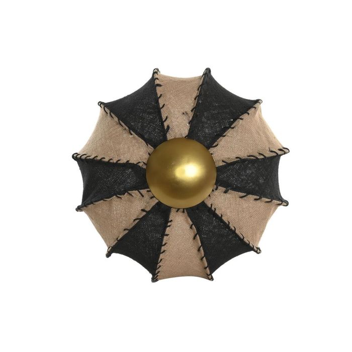 DKD Home Decor Lámpara Aplique de Pared Estilo Colonial Bicolor de Yute y Hierro 50 Ancho x 50 Fondo x 25 Alto cm para Bombilla E27 DKD Home Decor Lámpara Aplique de Pared Estilo Colonial Bicolor de Yute y Hierro 50 Ancho x 50 Fondo x 25 Alto cm para Bombilla E27