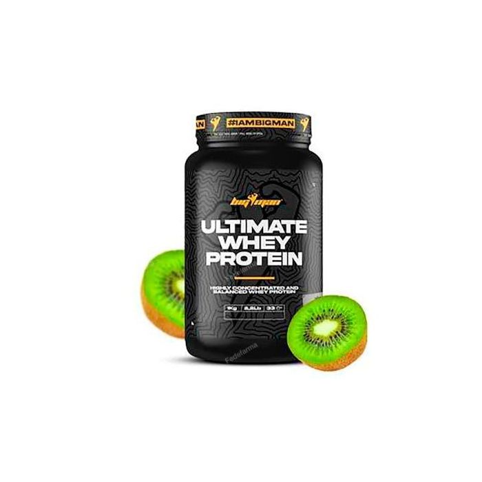 BIGMAN Ultimate Whey Proteína Suero Leche 1 Kg Sabor Kiwi para Deportistas