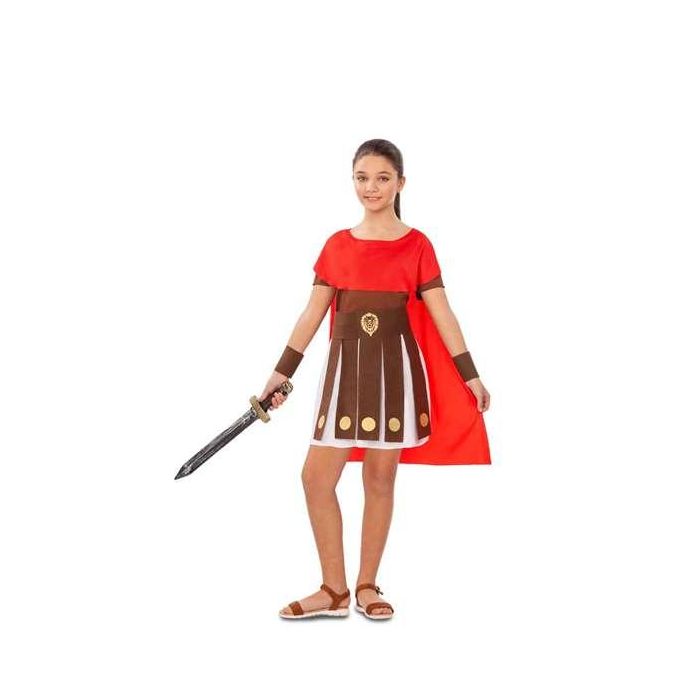 Disfraz guerrera romana 3-4 años (capa, vestido, cinturón y muñequeras) 1 Disfraz guerrera romana 3-4 años (capa, vestido, cinturón y muñequeras) 1