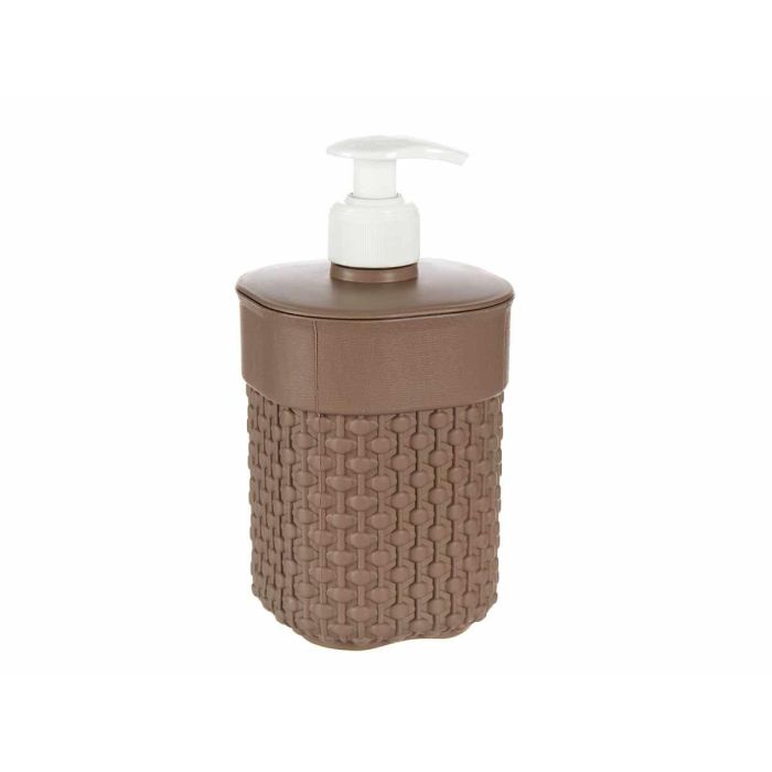 Dosificador plástico baño 580 ml marrón Berilo - 9x16.5x9 cm (36 Unidades) 1 Dosificador plástico baño 580 ml marrón Berilo - 9x16.5x9 cm (36 Unidades) 1