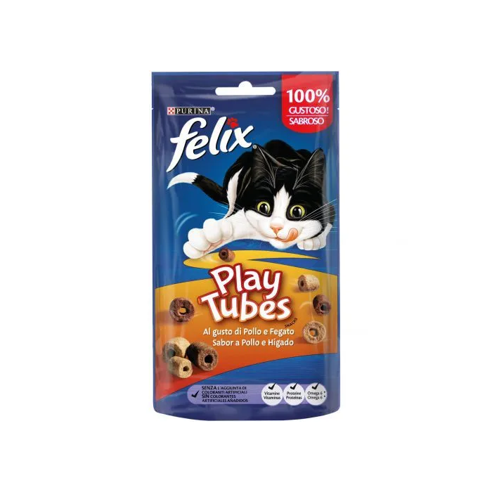 Purina Felix Feline Play Tubes Pollo Y Higado 8x50 gr Purina Felix Feline Play Tubes Pollo Y Higado 8x50 gr
