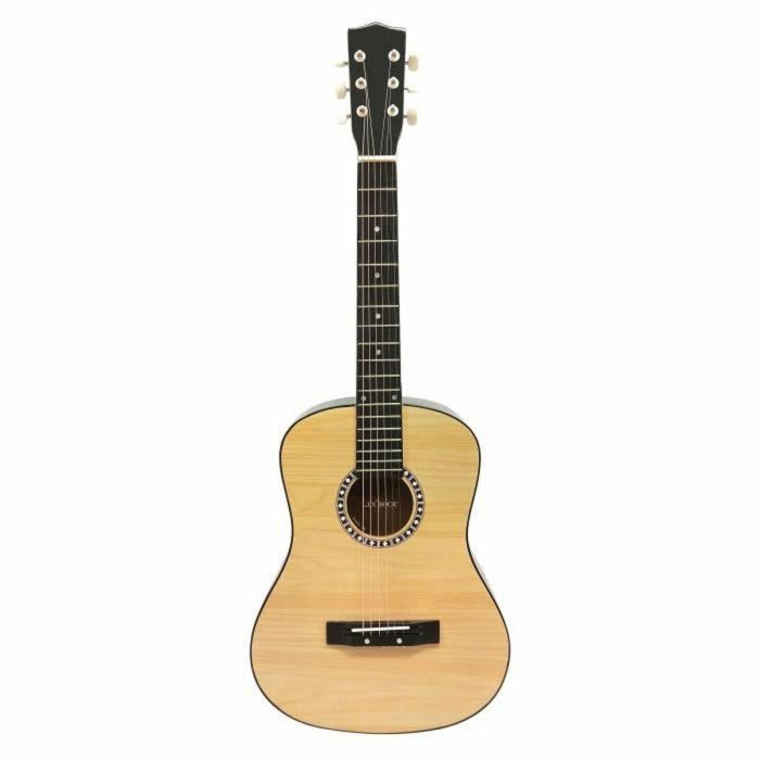 Lexibook Guitarra acústica de madera 91 cm con 6 cuerdas de nailon, bolsa de transporte, púa, correa y método de aprendizaje 11