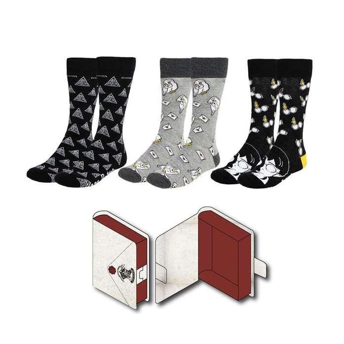 Pack calcetines 3 piezas harry potter t3845:tu 38/45