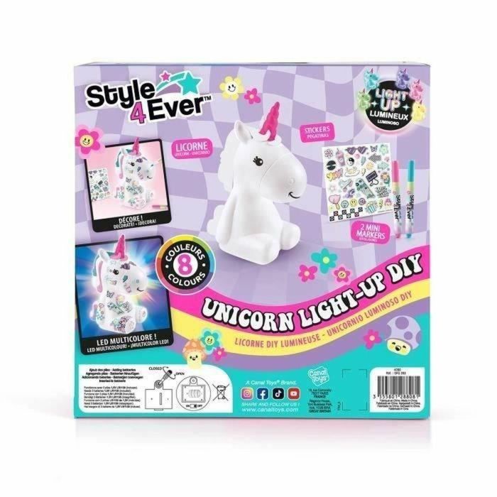 Canal Toys CTOFG293 Style 4 Ever - Unicornio Luminoso DIY Y2K para Decorar - Edición Coleccionista - Pasatiempo Creativo Niños 1 Canal Toys CTOFG293 Style 4 Ever - Unicornio Luminoso DIY Y2K para Decorar - Edición Coleccionista - Pasatiempo Creativo Niños 1