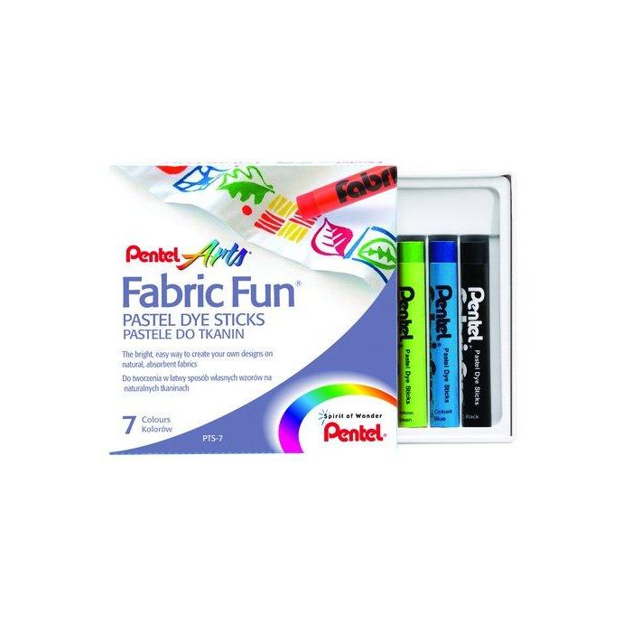 Ceras Pentel Textil Pastel Caja De 7