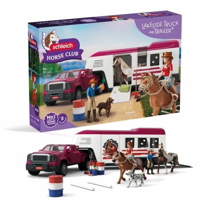 Schleich 42705 Figura de Camioneta y Remolque Ecuestre Horse Club Series 5 Schleich 42705 Figura de Camioneta y Remolque Ecuestre Horse Club Series 5