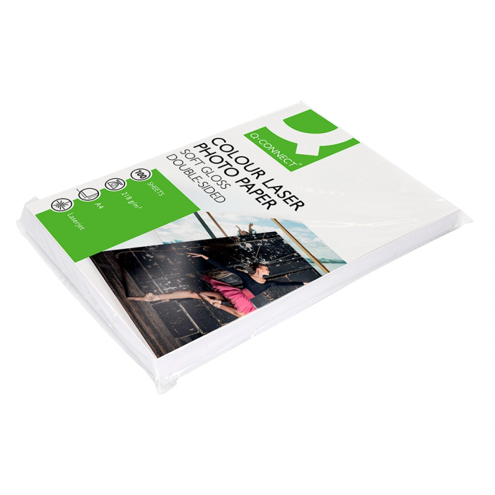 Q-connect Papel Fotográfico Glossy DIN A4 218 gr 100 Hojas para Láser 4